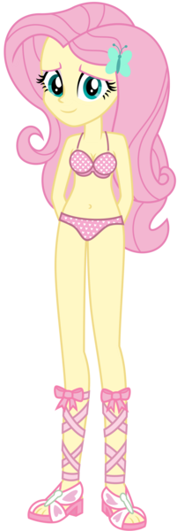 Size: 1024x3054 | Tagged: suggestive, artist:emeraldblast63, artist:riouku, derpibooru import, fluttershy, equestria girls, arm behind back, belly button, bra, clothes, female, heart, heart print underwear, image, looking at you, panties, png, simple background, smiling, smiling at you, solo, solo female, transparent background, underwear