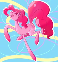 Size: 3055x3238 | Tagged: safe, artist:kaiyotezenboo, derpibooru import, pinkie pie, earth pony, pony, abstract background, cute, diapinkes, eyes closed, image, nose in the air, open mouth, open smile, png, smiling, solo