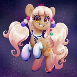 Size: 4000x4000 | Tagged: safe, artist:partylikeanartist, derpibooru import, ponified, earth pony, pony, clothes, female, hololive, image, jpeg, mare, pigtails, smiling, socks, solo, twintails, vtuber