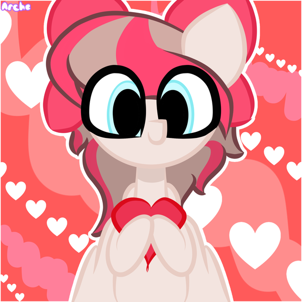 Size: 2000x2000 | Tagged: safe, artist:arche, derpibooru import, angel wings, oc, pegasus, pony, bow, eye clipping through hair, hair bow, image, pegasus oc, png, solo, wings