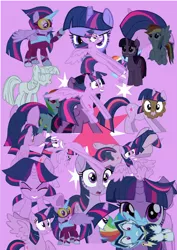 Size: 1280x1810 | Tagged: safe, artist:benpictures1, derpibooru import, masked matter-horn, rainbow dash, twilight sparkle, twilight sparkle (alicorn), alicorn, pegasus, pony, a dog and pony show, bats!, my little pony: the movie, power ponies (episode), rainbow roadtrip, female, image, mare, png, power ponies, twilight sparkle day