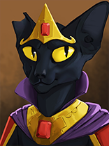 Size: 156x210 | Tagged: safe, derpibooru import, abyssinian king, abyssinian, equestria at war mod, bust, cape, clothes, crown, image, jewelry, png, portrait, regalia, royalty, torn ear