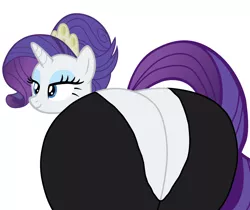 Size: 2240x1880 | Tagged: suggestive, artist:icetea, derpibooru import, rarity, unicorn, ass, butt, buttcrack, clothes, dress, huge butt, image, large butt, plot, png, rear