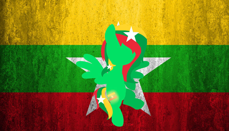 Size: 1280x731 | Tagged: safe, artist:jxst-bleo, derpibooru import, oc, ponified, pony, image, jpeg, myanmar, nation ponies, no face, solo, wallpaper