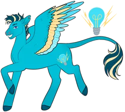 Size: 1280x1146 | Tagged: safe, artist:s0ftserve, derpibooru import, oc, oc:flash bulb, pegasus, pony, image, male, offspring, parent:sky stinger, parent:surprise, png, simple background, solo, stallion, transparent background