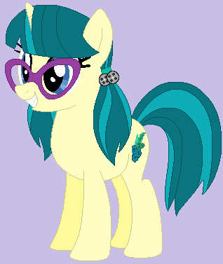 Size: 318x377 | Tagged: safe, artist:jadeharmony, artist:mak2020, derpibooru import, juniper montage, ponified, pony, unicorn, base used, equestria girls ponified, female, glasses, gray background, grin, image, mare, png, simple background, smiling, solo