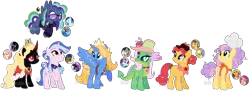 Size: 8356x3053 | Tagged: safe, artist:interstellar-quartz, derpibooru import, applejack, caramel, cheese sandwich, flash sentry, fluttershy, king sombra, pinkie pie, rainbow dash, rarity, soarin', spike, twilight sparkle, oc, unnamed oc, alicorn, dracony, earth pony, hybrid, pegasus, pony, unicorn, alicorn oc, apron, ascot, base used, cape, carajack, cheesepie, clothes, crown, earth pony oc, female, flashlight, hat, horn, image, interspecies offspring, jacket, jewelry, male, offspring, parent:applejack, parent:caramel, parent:cheese sandwich, parent:flash sentry, parent:fluttershy, parent:king sombra, parent:pinkie pie, parent:rainbow dash, parent:rarity, parent:soarin', parent:spike, parent:twilight sparkle, parents:carajack, parents:cheesepie, parents:flashlight, parents:soarindash, parents:sombrashy, parents:sparity, pegasus oc, png, regalia, screencap reference, shipping, simple background, soarindash, sombrashy, sparity, straight, sunglasses, transparent background, unicorn oc, wings