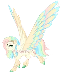 Size: 3400x3900 | Tagged: safe, artist:gigason, derpibooru import, oc, oc:pastel peony, pegasus, pony, female, high res, image, magical lesbian spawn, mare, obtrusive watermark, offspring, parent:fluttershy, parent:vapor trail, parents:vaporshy, png, simple background, solo, transparent background, watermark