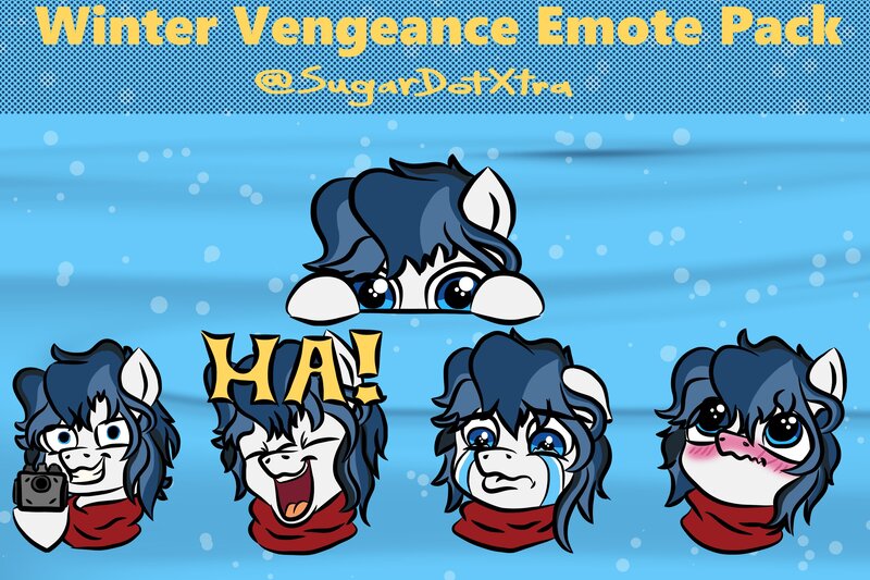 Size: 3000x2000 | Tagged: safe, artist:sugardotxtra, derpibooru import, oc, oc:winter, commission, emotes, gun, image, jpeg, weapon