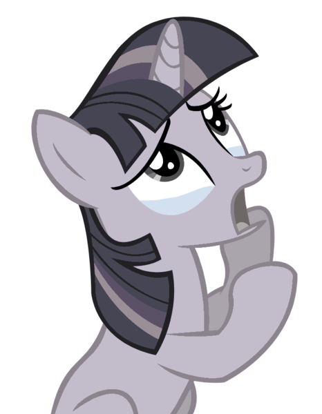 Size: 729x939 | Tagged: safe, artist:iamthegreatlyra, artist:wardex101, derpibooru import, edit, twilight sparkle, pony, unicorn, discorded, discorded twilight, female, image, open mouth, png, sad, simple background, solo, transparent background, twilight tragedy, unicorn twilight, vector