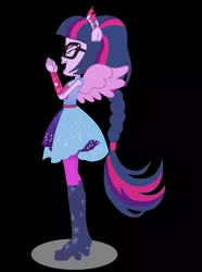 Size: 720x968 | Tagged: safe, artist:ga3758-on-deviant, derpibooru import, sci-twi, twilight sparkle, equestria girls, female, image, png, ponied up, scitwilicorn, solo, yelling