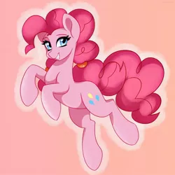 Size: 1536x1536 | Tagged: safe, artist:chickenbrony, derpibooru import, pinkie pie, earth pony, pony, image, jpeg, jumping, open mouth, smiling, solo