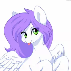 Size: 1537x1536 | Tagged: safe, artist:chickenbrony, derpibooru import, oc, pegasus, pony, :p, green eyes, image, jpeg, solo, spread wings, tongue out, wings