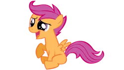 Size: 900x507 | Tagged: safe, artist:totalcrazyness101, derpibooru import, scootaloo, pegasus, pony, female, filly, foal, image, open mouth, png, simple background, solo, transparent background, vector