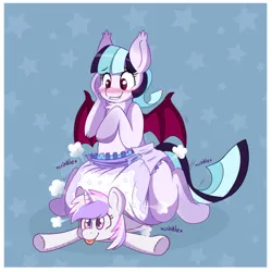Size: 1280x1280 | Tagged: suggestive, artist:jupiters, derpibooru import, oc, oc:star shower, unofficial characters only, bat pony, pony, air pushed out of diaper, blushing, diaper, diaper fetish, fetish, image, impossibly large diaper, jpeg, plushie