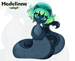 Size: 4258x3438 | Tagged: safe, artist:madelinne, derpibooru import, oc, unofficial characters only, lamia, original species, pony, adoptable, adoptable open, female, image, mare, png, simple background, solo, white background, zoom layer