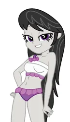 Size: 500x860 | Tagged: suggestive, artist:robertsonskywa1, derpibooru import, octavia melody, equestria girls, bedroom eyes, clothes, female, hand on hip, image, jpeg, photo, sexy, solo, solo female, stupid sexy octavia, sultry pose, swimsuit