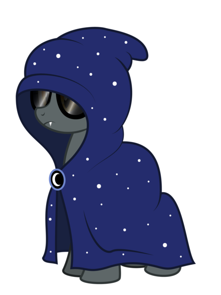 Size: 2200x2934 | Tagged: safe, artist:aleximusprime, derpibooru import, oc, unofficial characters only, flurry heart's story, cloak, cloaked, clothes, cultist, fangs, female, hood, image, moon, my little sister is a dragon, mystery, png, stars, sunglasses, teaser, teeth