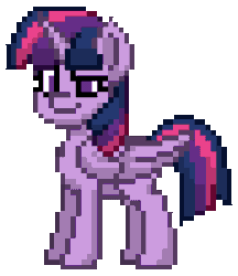 Size: 704x816 | Tagged: safe, artist:twilyisbestpone, derpibooru import, twilight sparkle, twilight sparkle (alicorn), alicorn, pony, pony town, adorkable, animated, cute, derpibooru exclusive, dork, female, gif, image, looking at you, mare, one eye closed, pixel art, simple background, smiling, solo, transparent background, twiabetes, wink, winking at you