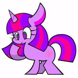 Size: 400x400 | Tagged: safe, artist:okojogairu, derpibooru import, twilight sparkle, pony, unicorn, female, horn, image, jpeg, mare, raised hoof, simple background, solo, unicorn twilight, white background