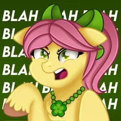 Size: 2048x2048 | Tagged: safe, artist:sweetcream686, derpibooru import, posey (g5), earth pony, pony, angry, blah blah blah, female, g5, high res, image, jpeg, mare, posey can't catch a break, solo