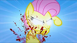 Size: 3840x2160 | Tagged: semi-grimdark, artist:dersen, artist:misterdavey, derpibooru import, edit, fluttershy, smile hd, avatar, avatar fluttershy, avatar state, blood, image, png