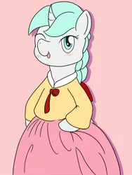 Size: 1200x1600 | Tagged: safe, artist:nine the divine, derpibooru import, oc, oc:nine the divine, anthro, unicorn, hanbok, image, jpeg, solo