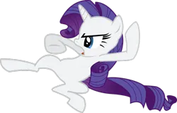 Size: 900x574 | Tagged: artist needed, safe, derpibooru import, edit, rarity, pony, unicorn, season 2, the return of harmony, angry, female, image, mare, martial artist rarity, narrowed eyes, open mouth, png, simple background, solo, transparent background