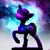 Size: 1024x1024 | Tagged: safe, derpibooru import, machine learning generated, stable diffusion, pony, unicorn, amputee, image, nebula, png, solo, space, statue