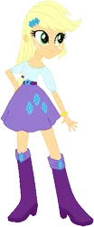 Size: 213x511 | Tagged: safe, artist:doroshll, applejack, equestria girls, belt, boots, clothes, clothes swap, diamond, high heel boots, image, png, shirt, shoes, simple background, skirt, solo, transparent background