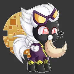 Size: 4000x4000 | Tagged: safe, artist:chromatic-sheen, derpibooru import, oc, oc:sirius, unofficial characters only, pegasus, pony, chibi, clothes, costume, image, pegasus oc, png, shadowbolts, shadowbolts costume, solo, wings