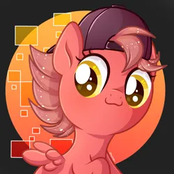 Size: 4000x4000 | Tagged: safe, artist:chromatic-sheen, derpibooru import, oc, oc:fasty fire, unofficial characters only, pegasus, pony, backwards ballcap, baseball cap, cap, chibi, female, hat, image, mare, pegasus oc, png, solo, wings