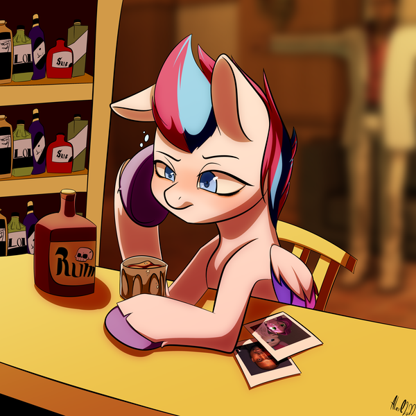 Size: 5000x5000 | Tagged: safe, artist:alexsc112, derpibooru import, zipp storm, pegasus, pony, my little pony: a new generation, alcohol, bottle, drunk, g5, image, png, rum, solo