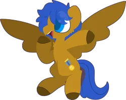 Size: 3073x2439 | Tagged: safe, artist:moonydusk, derpibooru import, oc, oc:crushingvictory, unofficial characters only, pegasus, excited, image, open mouth, pegasus oc, png, pointing, simple background, smiling, solo, spread wings, transparent background, wings