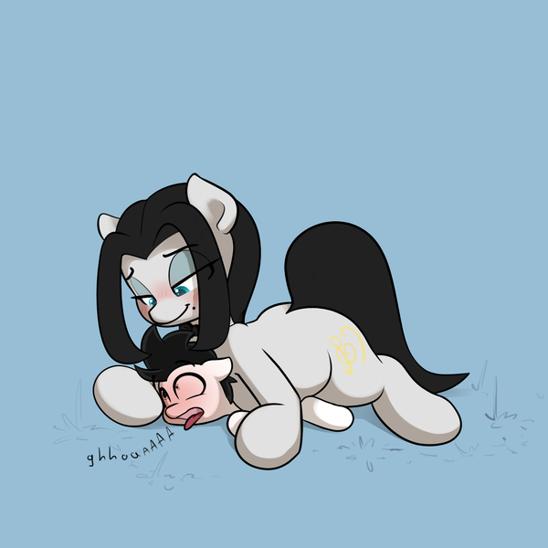 Size: 2349x2349 | Tagged: safe, artist:vipy, derpibooru import, oc, oc:klavinova, oc:vipy, earth pony, pony, female, image, male, png, size difference, smol