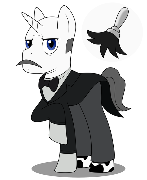 Size: 2160x2650 | Tagged: safe, artist:metal-jacket444, derpibooru import, ponified, pony, unicorn, alfred pennyworth, batman, clothes, cutie mark, dc comics, duster, image, png, simple background, solo, white background