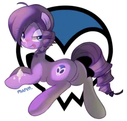 Size: 1897x1817 | Tagged: suggestive, artist:maren, derpibooru import, oc, oc:zone-tan, ponified, unofficial characters only, earth pony, pony, :p, bedroom eyes, blushing, butt, cutie mark, featureless crotch, female, food, image, mare, pixiv, plot, png, simple background, solo, tongue out, whipped cream, white background, zone-sama