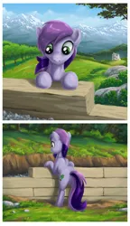 Size: 520x905 | Tagged: safe, alternate version, artist:choedan-kal, derpibooru import, oc, oc:cork dork, earth pony, pony, all in one, female, image, mare, png, scenery, solo, wall