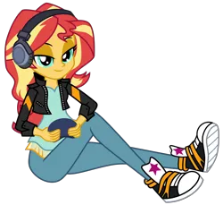 Size: 6002x5487 | Tagged: safe, artist:emeraldblast63, derpibooru import, sunset shimmer, equestria girls, clothes, converse, image, png, shoes