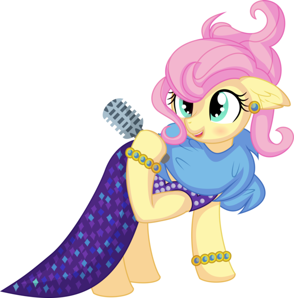 Size: 6659x6752 | Tagged: safe, artist:cyanlightning, derpibooru import, fluttershy, pegasus, pony, viva las pegasus, .svg available, absurd resolution, bracelet, clothes, ear fluff, ear piercing, female, holding, image, impossibly rich, jewelry, mare, microphone, piercing, png, simple background, solo, transparent background, vector