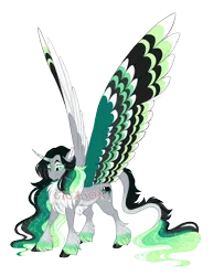 Size: 3900x4800 | Tagged: safe, artist:gigason, derpibooru import, oc, oc:toxic kiss, alicorn, pony, absurd resolution, colored wings, female, image, mare, multicolored wings, obtrusive watermark, png, simple background, solo, transparent background, watermark, wings