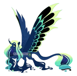 Size: 4700x4600 | Tagged: safe, artist:gigason, derpibooru import, oc, oc:green flash, alicorn, pony, absurd resolution, colored wings, image, male, multicolored wings, obtrusive watermark, png, simple background, solo, stallion, transparent background, watermark, wings