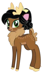 Size: 1600x2665 | Tagged: safe, derpibooru import, oc, oc:chestnut cake, unofficial characters only, deer, coat markings, dappled, deerified, fluffy, image, png, simple background, solo, species swap, transparent background