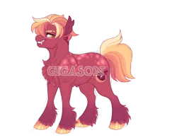 Size: 2900x2300 | Tagged: safe, artist:gigason, derpibooru import, oc, oc:blood orange, earth pony, pony, image, male, obtrusive watermark, png, simple background, solo, stallion, transparent background, watermark