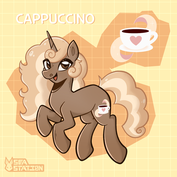 Size: 2000x2000 | Tagged: safe, artist:seasemissary, derpibooru import, oc, oc:capuccino, pony, unicorn, female, image, mare, png, solo