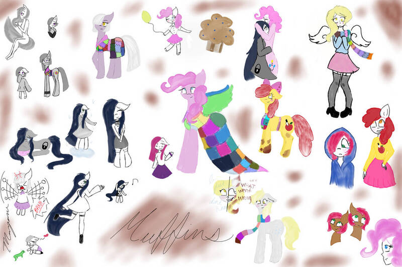 Size: 1095x730 | Tagged: safe, artist:maryanam, derpibooru import, apple bloom, babs seed, derpy hooves, limestone pie, marble pie, pinkie pie, oc, oc:minkie pie, anthro, earth pony, human, lizard, pegasus, pony, fanfic:cupcakes, fanfic:muffins, angry, apple, apple bloom's bow, baka, balloon, blood, blushing, bow, clothes, cross-popping veins, crying, cutie mark, cutie mark dress, cutie mark on clothes, derp, dress, emanata, eyes closed, fake horn, fake wings, fanfic art, female, filly, floppy ears, foal, food, hair bow, heart, hoodie, humanized, image, jpeg, knife, lock, mare, muffin, padlock, pinkamena diane pie, sad, scarf, shirt, shoes, signature, simple background, skirt, smiling, socks, spread wings, tsundere, two sides, unamused, white background, wings