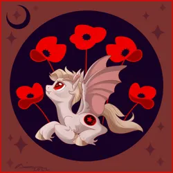 Size: 2000x2000 | Tagged: safe, artist:creeate97, derpibooru import, oc, unofficial characters only, bat pony, pony, bat pony oc, bat wings, image, jpeg, poppy, solo, wings