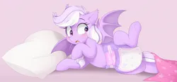 Size: 1400x653 | Tagged: suggestive, artist:shuphle, derpibooru import, oc, unofficial characters only, bat pony, pony, bat pony oc, bat wings, diaper, diaper fetish, fetish, image, jpeg, solo, wings