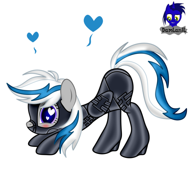 Size: 4154x3840 | Tagged: safe, artist:damlanil, derpibooru import, oc, oc:lady lightning strike, pegasus, pony, bdsm, bodysuit, bondage, bondage mask, boots, bound wings, catsuit, clothes, collar, corset, female, floating heart, gag, gimp suit, heart, heart eyes, high heels, hood, image, latex, latex boots, latex suit, mare, muzzle gag, png, rubber, shiny, shoes, show accurate, simple background, solo, suit, transparent background, vector, wingding eyes, wings