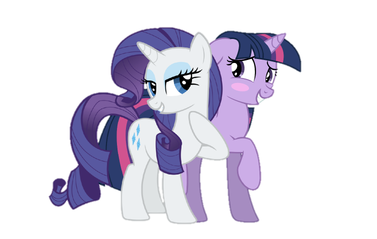 Size: 754x478 | Tagged: safe, artist:almostfictional, artist:pinkied, artist:wynsten, derpibooru import, edit, edited edit, editor:enrique zx, rarity, twilight sparkle, twilight sparkle (alicorn), alicorn, pony, unicorn, background removed, cute, edges removed, female, females only, horn, image, implied lesbian, implied shipping, lesbian, mare, png, raribetes, rarilight, shipping, simple background, spanish, spanish description, transparent background, twiabetes, vector